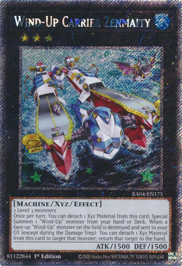 Wind-Up Carrier Zenmaity [RA04-EN175] Platinum Secret Rare