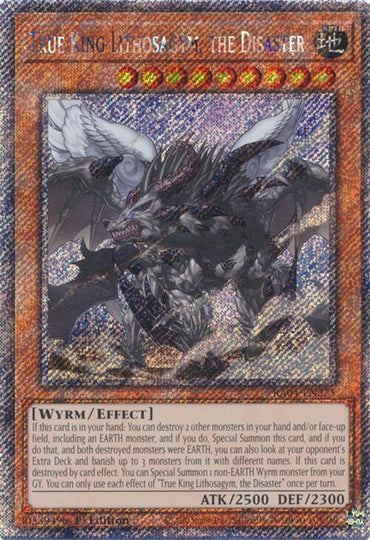 True King Lithosagym, the Disaster [RA04-EN275] Platinum Secret Rare
