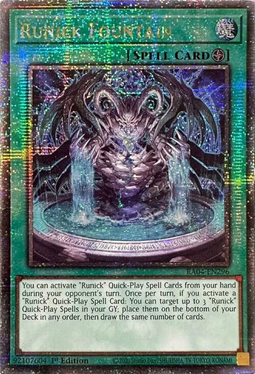 Runick Fountain [RA04-EN296] Quarter Century Secret Rare