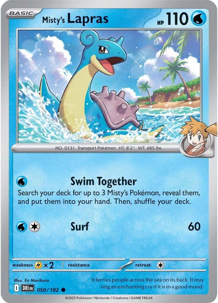 pokemon cards misty Misty's Lapras (050/182) [Scarlet & Violet: Destined Rivals]
