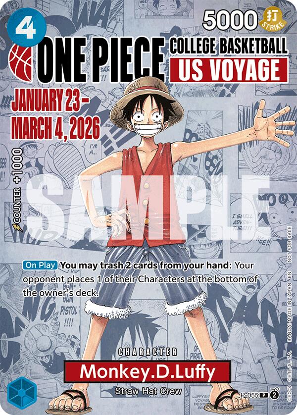 Monkey.D.Luffy (College Basketball US Voyage) [One Piece Promotion Cards]