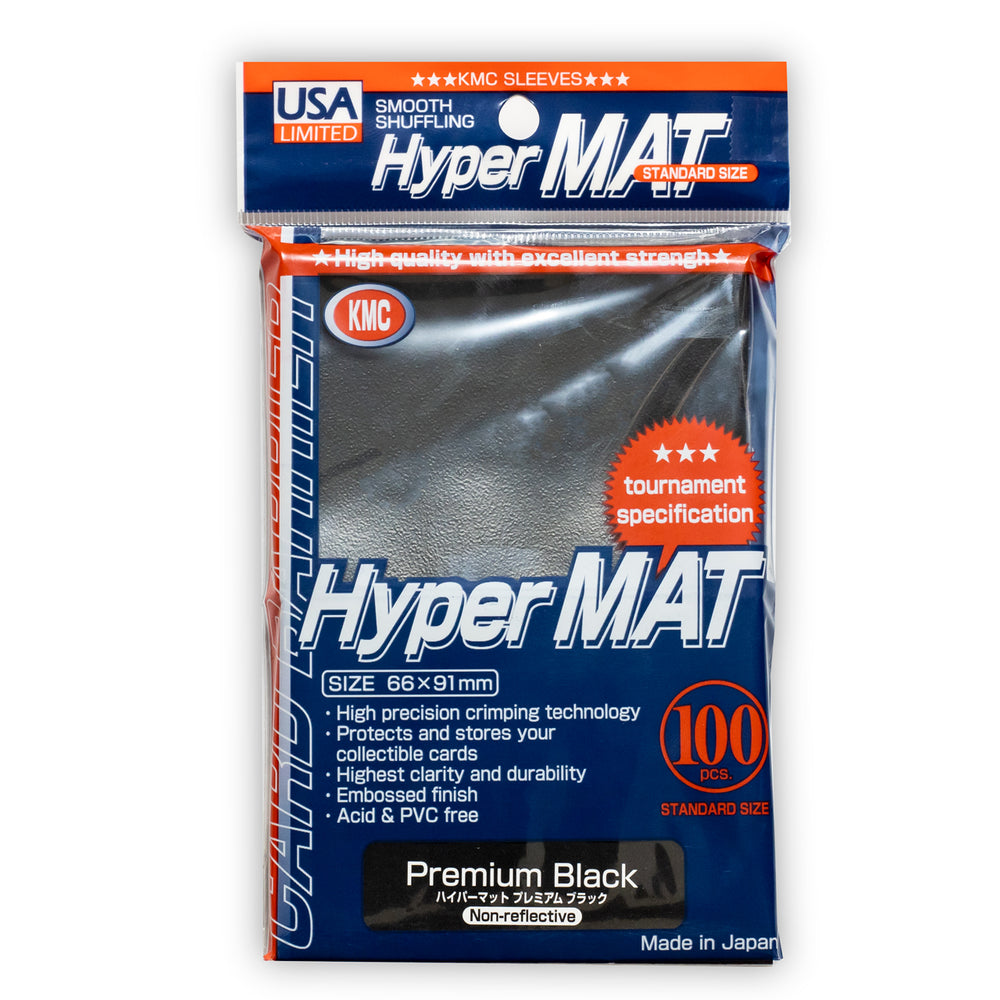 KMC Standard Size Hyper Mat Premium Black - 100ct