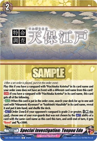 Special Investigation: Tenpou Edo (DZ-TB02/169EN) [Touken Ranbu: ONLINE 2026]