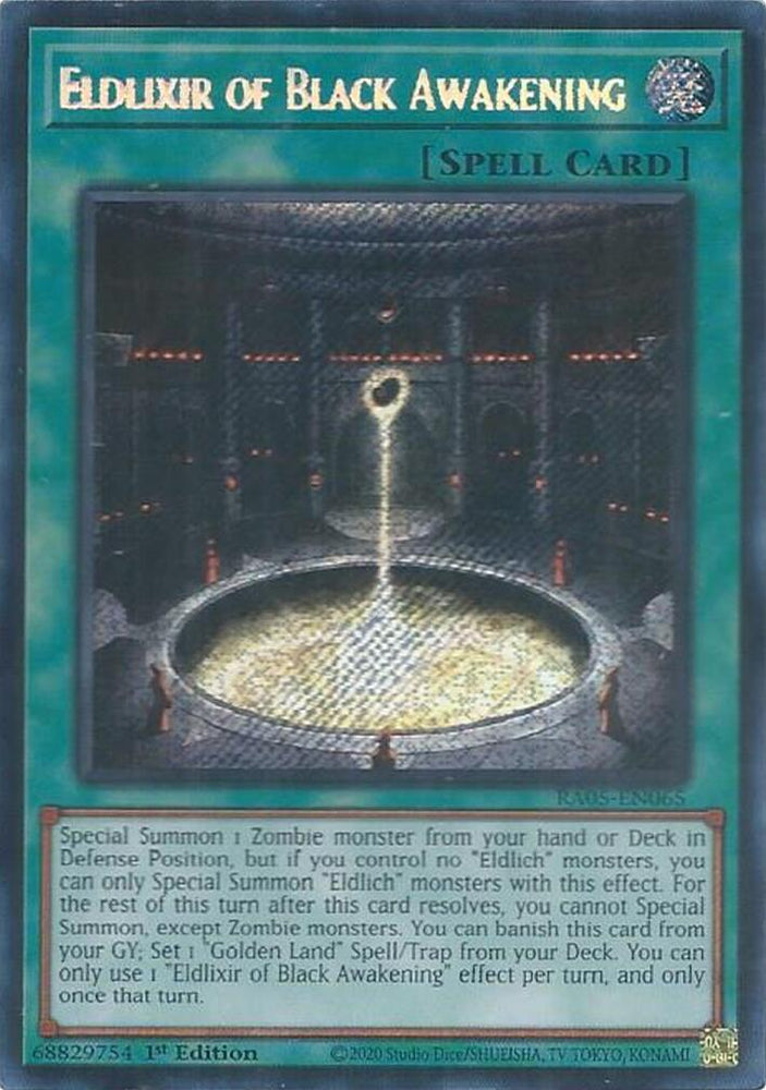 Eldlixir of Black Awakening (Secret Rare) [RA05-EN065] Secret Rare