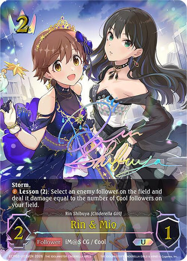Rin & Mio (ECP02-U03aEN) [THE IDOLM@STER CINDERELLA GIRLS EX Crossover Set]