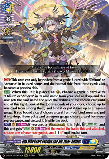 One Who Bears Resolve and Sin, Liael=Animus (DZ-BT13/006EN) [Parallactic Clash]