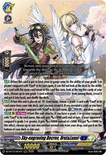 Sky-engraving Decree, Urut&Luael (DZ-BT13/007EN) [Parallactic Clash]