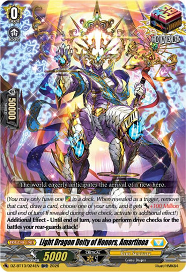 Light Dragon Deity of Honors, Amartinoa (DZ-BT13/024EN) [Parallactic Clash]