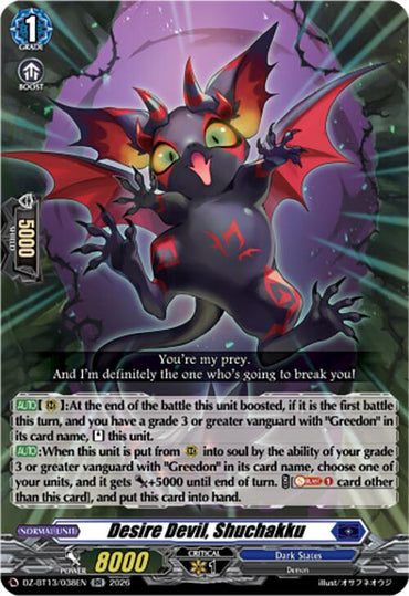 Desire Devil, Shuchakku (DZ-BT13/038EN) [Parallactic Clash]