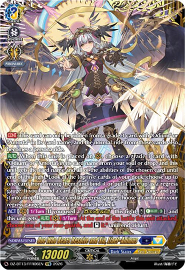 One Who Bears Resolve and Sin, Liael=Animus (DZ-BT13/FFR06EN) [Parallactic Clash]
