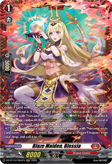 Blaze Maiden, Blessia (DZ-BT13/FR04EN) [Parallactic Clash]