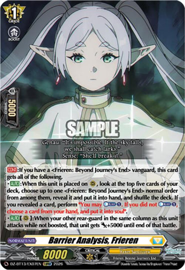 Barrier Analysis, Frieren (DZ-BT13/EX07EN) [Parallactic Clash]
