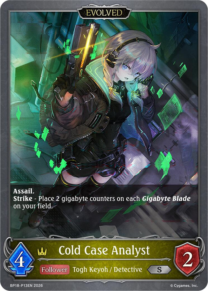 Cold Case Analyst (Evolved) (P13EN) (Foil) (BP18-P13EN) [Neometropolis]