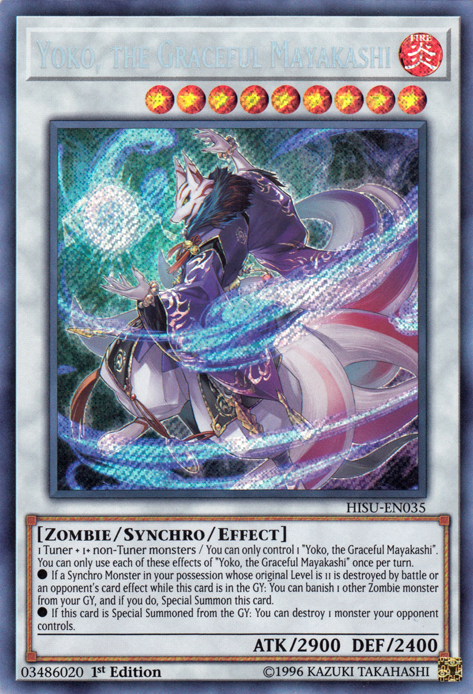yugioh mayakashi cards YuGiOh Hidden Summoners Tsukahagi, the Poisonous Mayakashi HISU-EN028