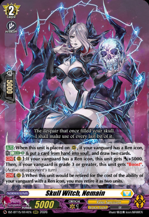 Skull Witch, Nemain (DZ-BT15/014EN) [Strike of Illusionary Shadows]