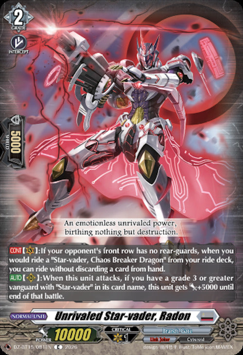 Unrivaled Star-vader, Radon (DZ-BT15/081EN) [Strike of Illusionary Shadows]
