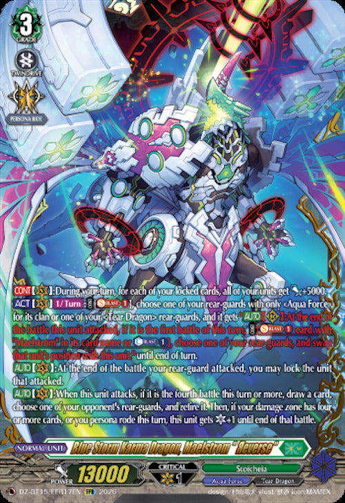 Blue Storm Karma Dragon, Maelstrom "Reverse" (DZ-BT15/FFR17EN) [Strike of Illusionary Shadows]