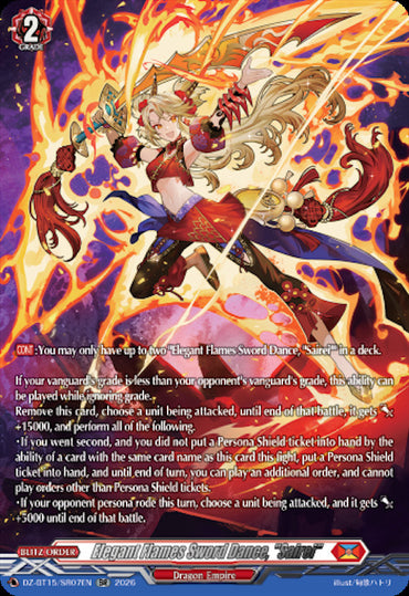 Elegant Flames Sword Dance, "Sairei" (DZ-BT15/SR07EN) [Strike of Illusionary Shadows]