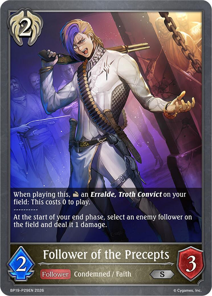 Follower of the Precepts - P29EN (Foil) (BP19-P29EN) [Eightfold Retribution]
