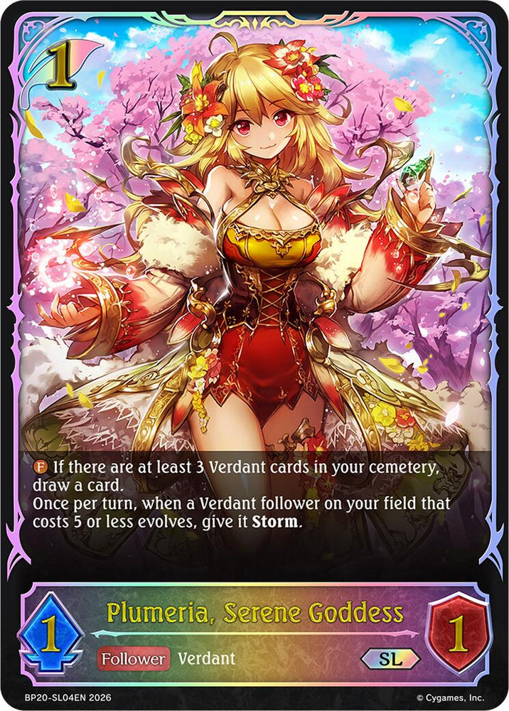 Plumeria, Serene Goddess (BP20-SL04EN) [Omens and Heirs]