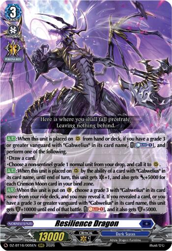 Resilience Dragon (DZ-BT16/005EN) [Parallactic Dawn]