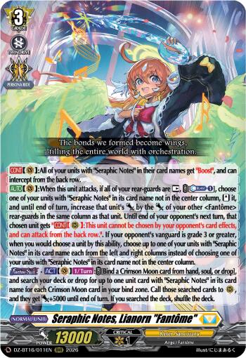 Seraphic Notes, Lianorn "Fantome" (DZ-BT16/011EN) [Parallactic Dawn]
