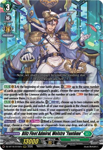 Blitz Fleet Admiral, Welstra "Fantome" (DZ-BT16/015EN) [Parallactic Dawn]