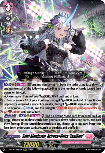 Saint Almajestar, Astroea=Unica "Fantome" (DZ-BT16/018EN) [Parallactic Dawn]