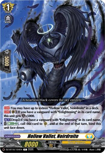 Hollow Vallet, Noirdroite (DZ-BT16/104EN) [Parallactic Dawn]
