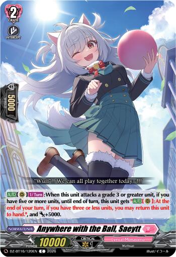 Anywhere with the Ball, Saeytt (DZ-BT16/120EN) [Parallactic Dawn]
