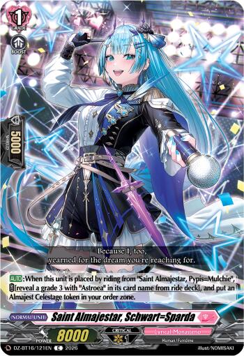 Saint Almajestar, Schwart=Sparda (DZ-BT16/121EN) [Parallactic Dawn]