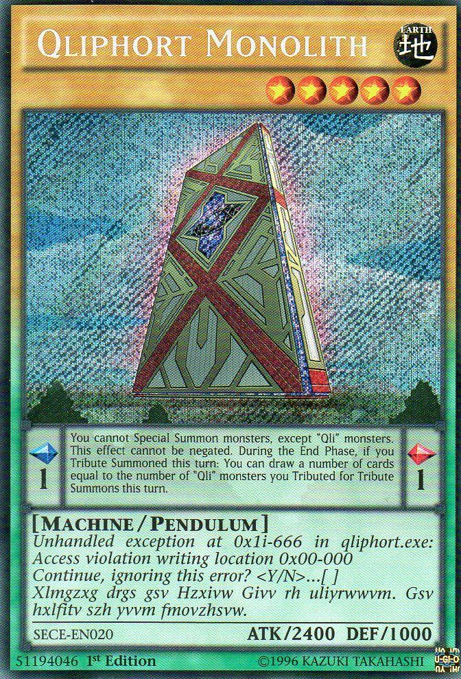 Qliphort Monolith [SECE-EN020] Secret Rare