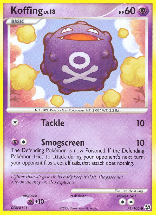 pokemon card koffing Team Rocket Unlimited Common 58/82 : Toys & Games Koffing - 50/108 (Reverse Foil)