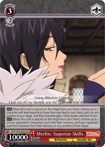 Merlin: Superior Skills (SDS/SX03-063S SR) [The Seven Deadly Sins]