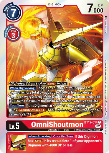 OmniShoutmon [BT12-014] (Box Topper) [Across Time]