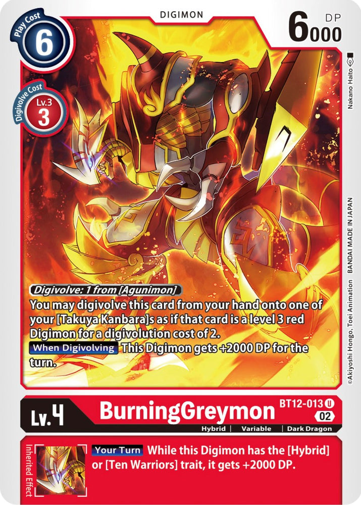 BurningGreymon [BT12-013] [Across Time]