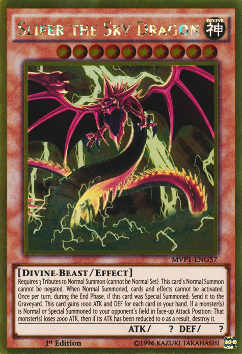 sky dragon yugioh card Slifer the [MVP1-ENG57] Gold Rare Tier:Diamond - £249.99 category-pokemon From the The Dark MTG Monster Manual EXTENDED