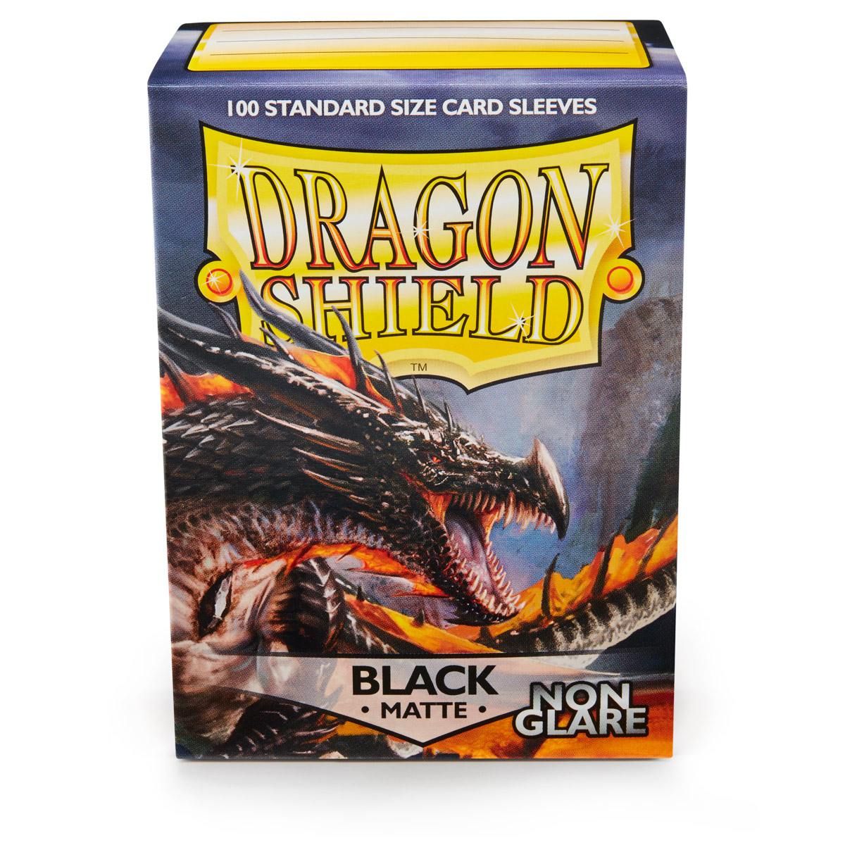 Dragon Shield: Standard 100ct Sleeves - Black (Non-Glare Matte)