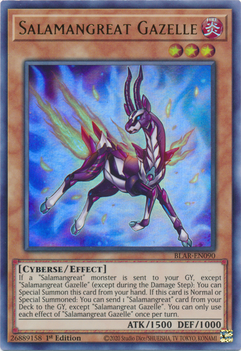 salamangreat yugioh cards Salamangreat Gazelle [BLAR-EN090] Ultra Rare