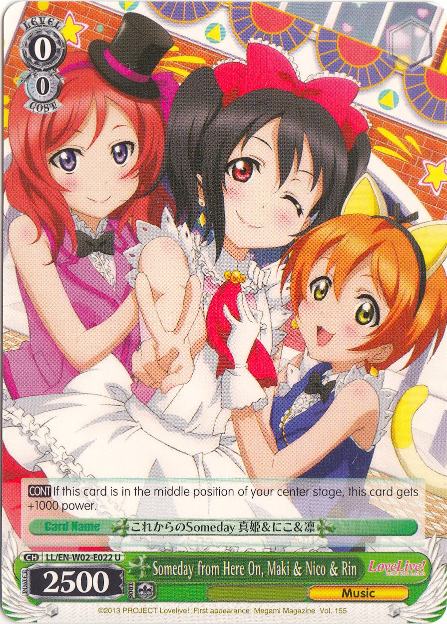 Someday from Here On, Maki & Nico & Rin (LL/EN-W02-E022 U) [Love Live! DX Vol.2]