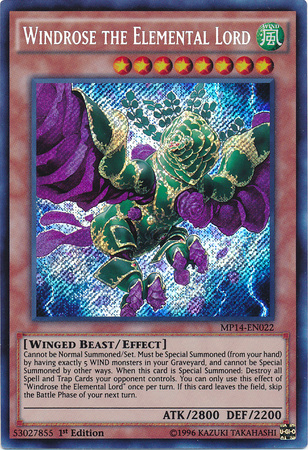 Windrose the Elemental Lord [MP14-EN022] Secret Rare