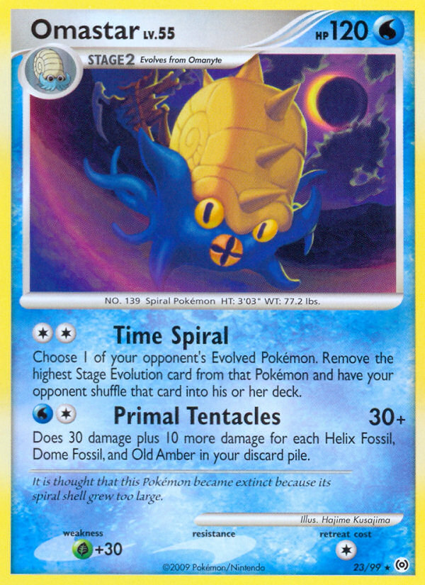 pokemon platinum arceus cards Omastar (23/99) [Platinum: Arceus]