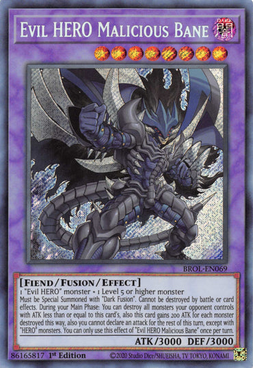 Evil HERO Malicious Bane [BROL-EN069] Secret Rare